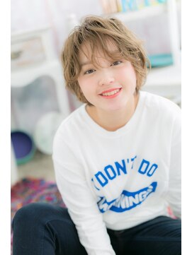 ミック ヘアアンドメイク アップ 駒込店(miq Hair&Make up) くせ毛風無造作カール大人ガーリー束感ショートウルフa1