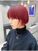 レッドカラー　ボブ　