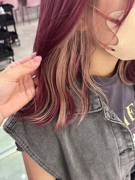 ゲーム バイ アランスミシー 横浜(GAME by Alan Smithee) ダブルカラーインナーカラーホワイトベージュケアブリーチ