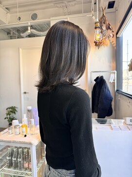 ロカ 表参道(loka) レイヤーボブ/グレージュカラー[表参道/ブリーチ/ハイライト]Mai