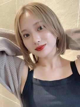 サンド 名古屋(sand) ボブ/レイヤーカット/髪質改善/ウェットヘア/オリーブベージュ