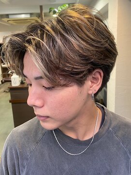 ノラ ウメダ(NORA UMEDA) 【NORA UMEDA 高木】外国人風ミルクティーハイライト メンズ