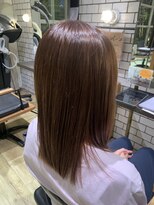 ジップ 緑店(zip)&nbsp;ナチュラルブラウンストレート × 30代上品ツヤ髪