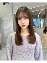 プアメリア 名古屋(Puamelia) ブリーチなし 前髪縮毛矯正 オージュア レイヤーカット