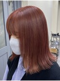 ブリーチカラー ピンクオレンジ