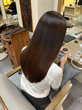 ヘアリゾート粋 ウナム 新宿東口店(enam) さら艶髪/縮毛矯正/ストレート/オリーブブラウン