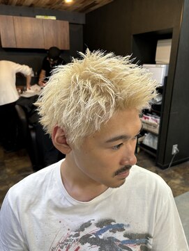 メンズ ラピス(Men's Lapis) スパイキーショート/ホワイトブロンド