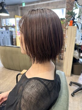 ルーナヘアー(LUNA hair) 『京都 ルーナ』マーブルブラウン×ボブ 20代30代40代50代60代