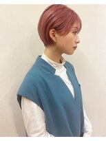 サンプラス(san+)&nbsp;【柏原良亮】丸みショート　ミルクティーピンク