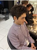 スパイキーショート×スパイキーパーマ ピンパーマ 短髪 眉毛