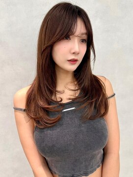 アッシュ 中野店(Ash) イメチェン/似合わせカット/フルバング/レッドブラウン/中野