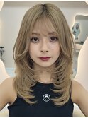 韓国風レイヤーカット髪質改善ダブルカラーハッシュカット