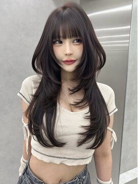 アイヴァン(AIVAN) ロングレイヤー/レイヤーカット/ハッシュカット/韓国ヘア  lll