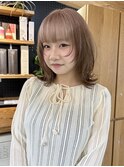 ココアベージュ/オリーブグレー/小顔/黒髪/クラゲヘアー/原宿