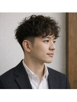 スープレックス ヘアーデザイン(SOUPREX HAIR DESIGN)&nbsp;メンズツーブロックくせ毛風パーマ　20代 30代 40代 50代 60代