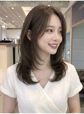 ピンクベージュ×前髪×髪質改善[髪質改善/縮毛矯正/韓国]T