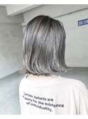【Marl】ハイライト入りグレージュカラーの外ハネボブ♪