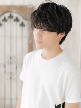 メンズヘア ビーセカンド 草加店(MENS HAIR B-2) ダークアッシュ×グランマッシュ抜け感ヘアI