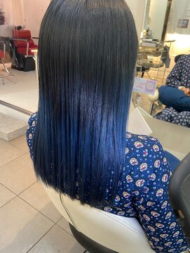 インデックスヘアーユー 錦糸町店(in'dex hair - U) 韓国風ブルーグラデーション[錦糸町/錦糸町駅/錦糸町北口]