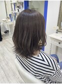 ラベンダーアッシュ×くびれミディアム　ハッシュカット/津田沼