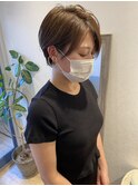 前下がりハンサムショートボブ大人可愛いニュアンスカラー
