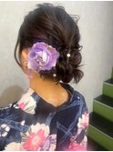 夏ヘアアレンジ 浴衣着付け 和装/夏祭り/お祭り/アップスタイル4