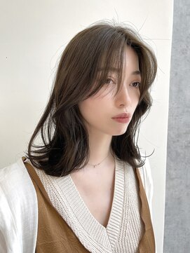 マレン(MAREN) ナチュラルゆるミディ/ブリーチなしオリーブ