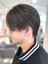 オーシャントーキョー 渋谷神南(OCEAN TOKYO) ニュアンスパーマセンターパート黒髪韓国フェザーパーマ