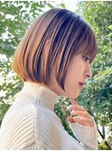 30代40代大人女性/前髪ありショートボブ/ショートヘア/髪質改善