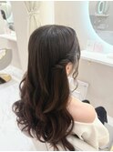 ねじりハーフツイン/北新地ヘアセット