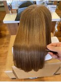 髪質改善ストレート×ブリーチ毛