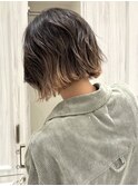 ウェーブボブ/波巻きボブ/レイヤーボブ/グレージュ/豊中庄内