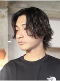メンズ色気パーマメンズパーマビジネスマンニュアンスパーマ眉毛