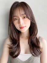 リヤン 表参道(lyann) デジタルパーマくせ毛風カールミディアムレイヤーカット前髪