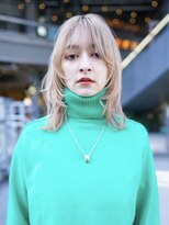 ギークス(GEEKS)&nbsp;【GEEKS渋谷】ブリーチリタッチホワイトベージュ/ハッシュカット