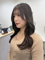 ヒョンミョン ライズバイレボ 柏西口店(hyon myon/RISEbyREVO)&nbsp;レイヤーカット/顔周りカット/オリーブグレージュ