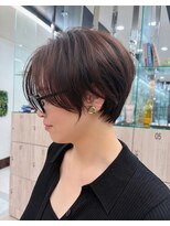 アース 大分セントポルタ店(HAIR&MAKE EARTH) 丸みショート×艶ブラウン