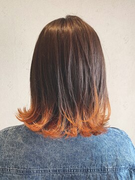 ヘアデザイン トリップ(HAIR DESIGN TRIP) 裾カラー♪オレンジ♪