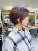 【石田勇士郎】デザインカラー厚めバングローライトスリークボブ