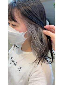 エアー(air.) 【箕面】air.インナーカラー/ブリーチ/ホワイトグレー