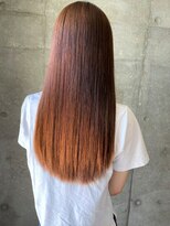 セル(CELL)&nbsp;髪質改善トリートメント　オレンジブラウン　ロングヘア