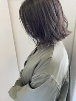 ヘアーデザイン リボン(hair design Ribon) オリーブグレージュ×切りっぱなしボブ♪