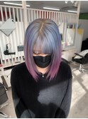 ■ミディアムウルフ グラデーションカラー