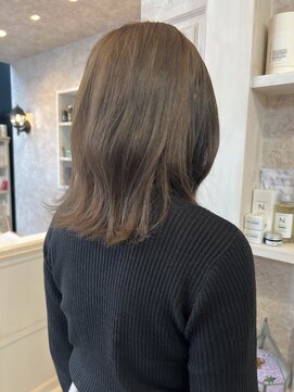 キャアリー(Caary) 福山市美容室Caary人気 透明感マットブルーグレージュカラー