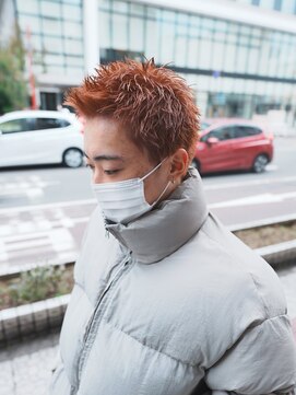 ボアップ 松山店(boappu) #メンズカラー#メンズハイトーン#ピンクオレンジ