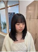 ミディアムレイヤースタイル