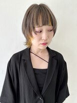 フォーク FOLK 【FOLK】透明感インナーイエロー☆似合わせショートウルフ♪