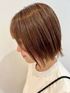 ロル キョウト(L'or Kyoto) 大人の切りっぱなしボブ/ぱつっとボブ／ブリーチなしカラー