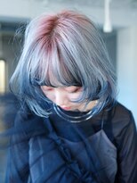 シオン(shion)&nbsp;ネビージュピンクヘアー透明感カラーボブルフワンレン_ba475841