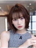 20代30代大人かわいい小顔くびれレイヤーカット前髪ボブウルフ